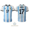 Maglia ufficiale Argentina Alejandro Gomez 17 Casa Mondiali 2022 per Uomo